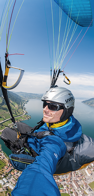 Foto von Alexander Welling beim Gleitschirmfliegen